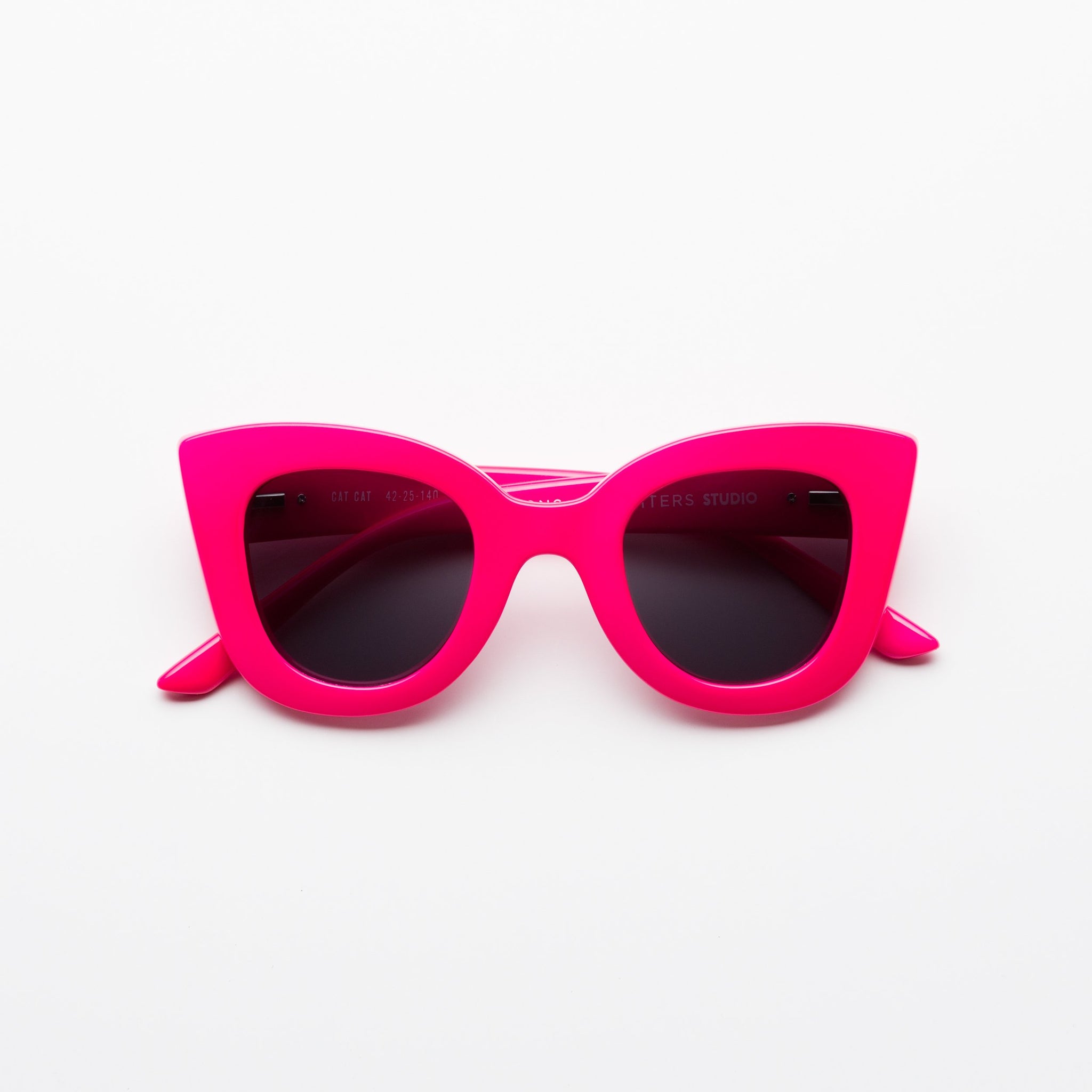 Neon pink top cat eye sunglasses